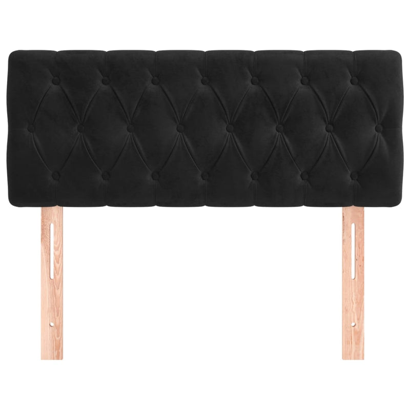vidaXL fekete bársony fejtámla 100x7x78/88 cm
