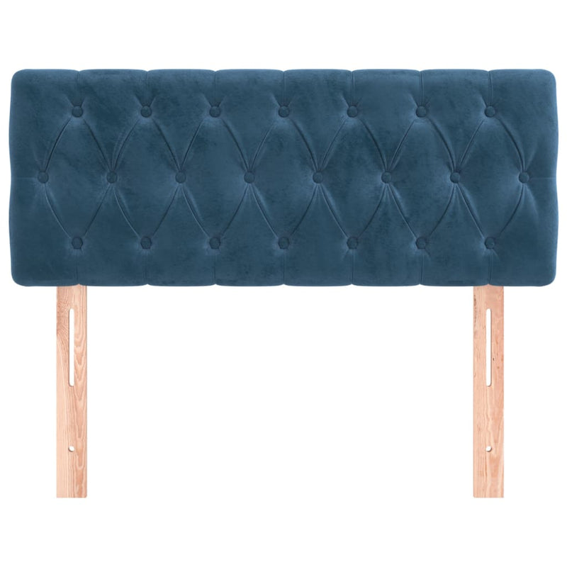 vidaXL sötétkék bársony fejtámla 100x7x78/88 cm