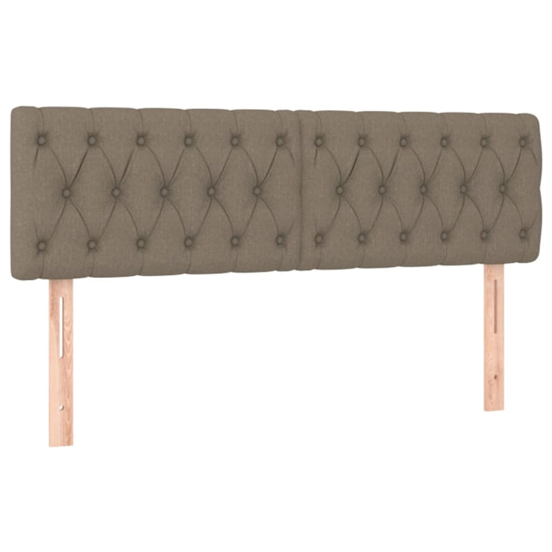 vidaXL 2 db tópszínű szövet fejtámla 80x7x78/88 cm