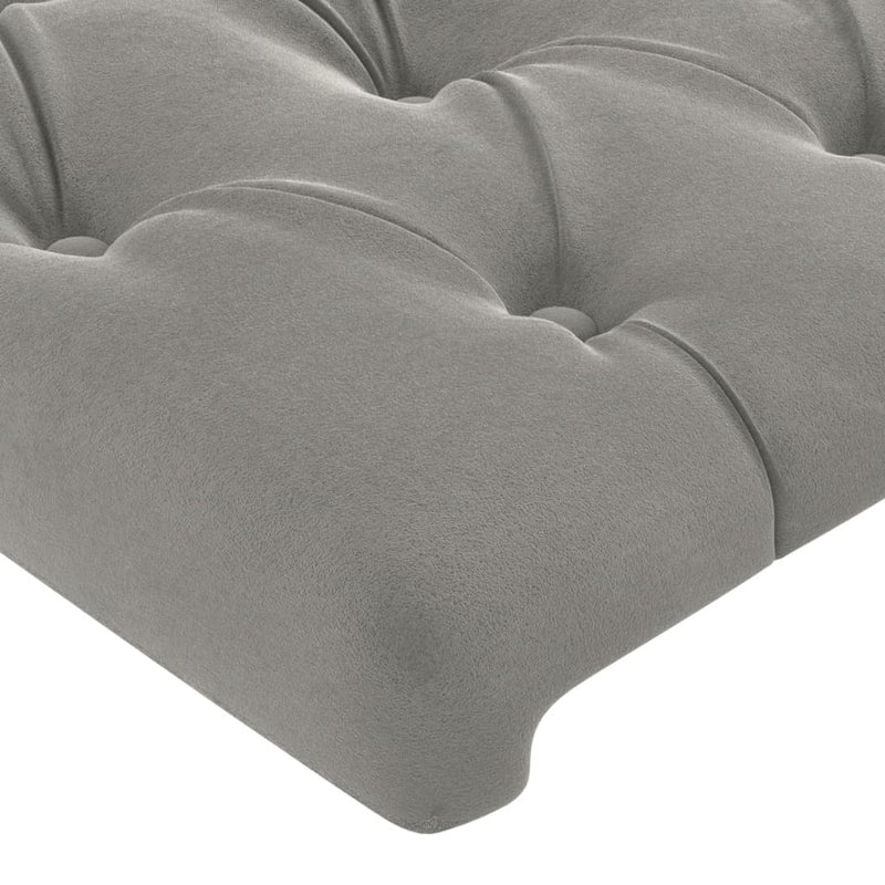 vidaXL 2 db világosszürke bársony fejtámla 80x7x78/88 cm