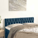vidaXL sötétkék bársony fejtámla 160x7x78/88 cm
