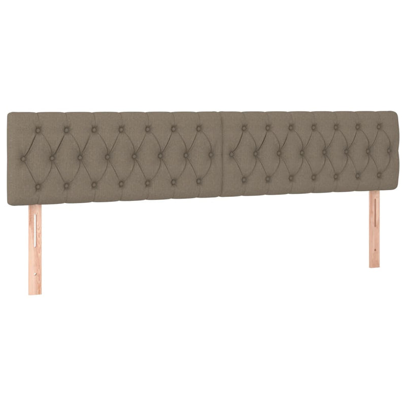 vidaXL 2 db tópszínű szövet fejtámla 90x7x78/88 cm