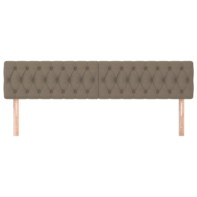 vidaXL 2 db tópszínű szövet fejtámla 90x7x78/88 cm