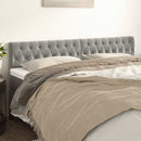 vidaXL világosszürke bársony fejtámla 180x7x78/88 cm