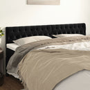 vidaXL fekete bársony fejtámla 180x7x78/88 cm
