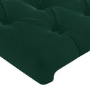 vidaXL sötétzöld bársony fejtámla 180x7x78/88 cm