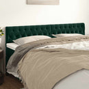 vidaXL sötétzöld bársony fejtámla 180x7x78/88 cm