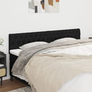 vidaXL fekete szövet fejtámla 200 x 7 x 78/88 cm