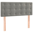 vidaXL világosszürke bársony fejtámla 90x5x78/88 cm