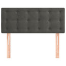 vidaXL sötétszürke bársony fejtámla 90x5x78/88 cm