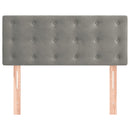 vidaXL világosszürke bársony fejtámla 100x5x78/88 cm