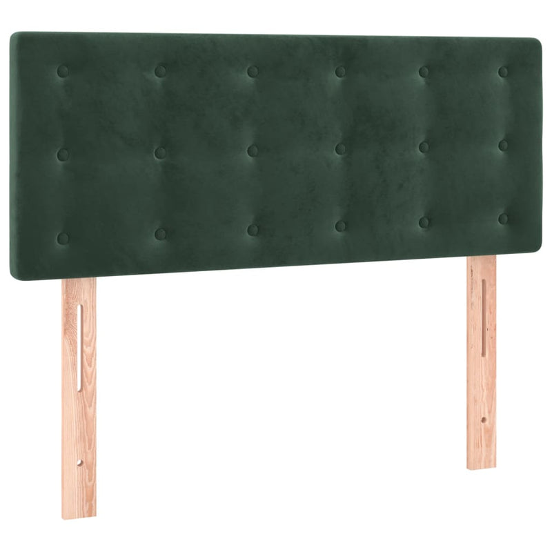 vidaXL sötétzöld bársony fejtámla 100x5x78/88 cm