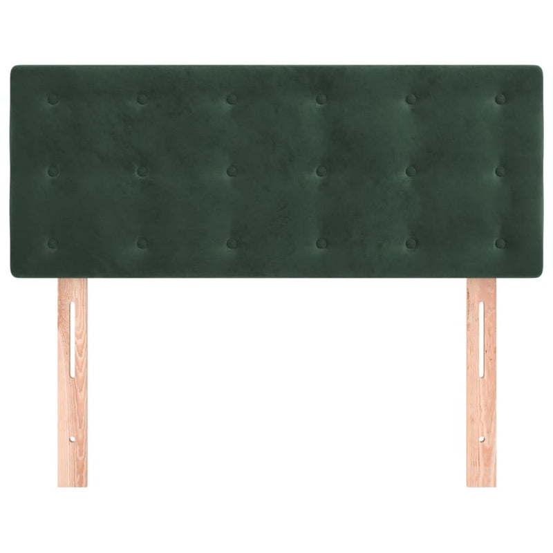 vidaXL sötétzöld bársony fejtámla 100x5x78/88 cm