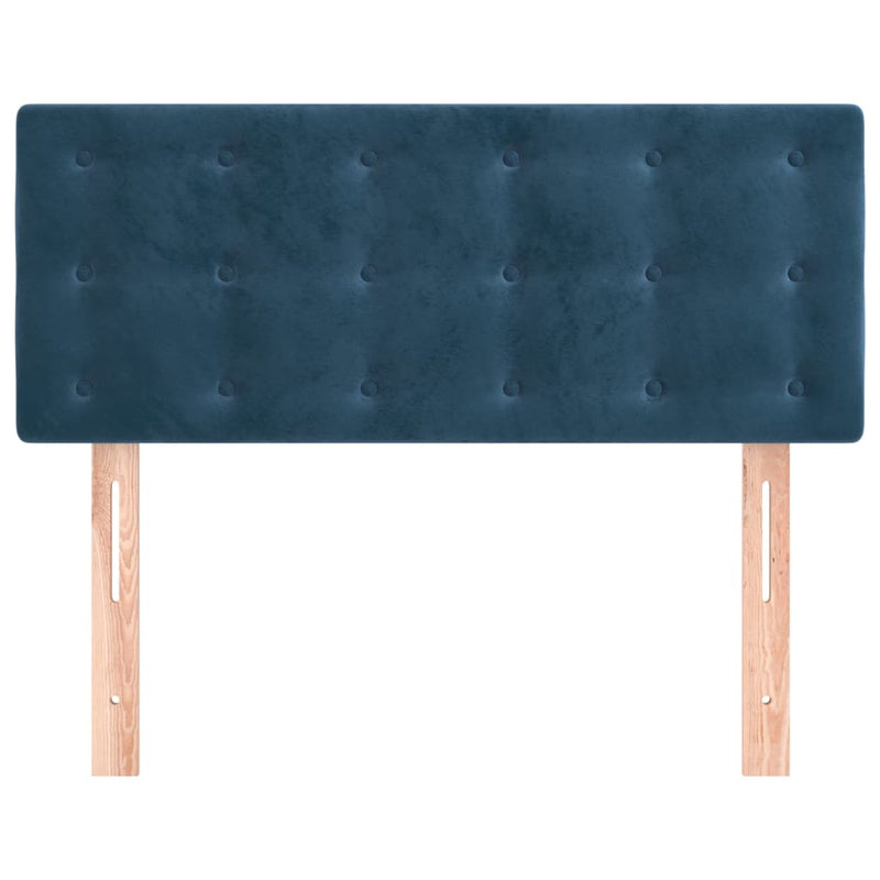 vidaXL sötétkék bársony fejtámla 100x5x78/88 cm