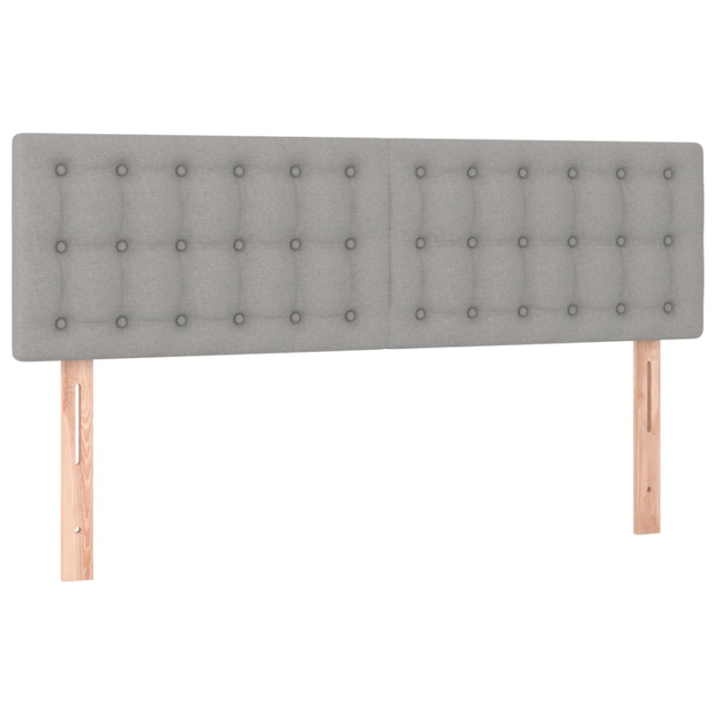 vidaXL 2 db világosszürke szövet fejtámla 72 x 5 x 78/88 cm