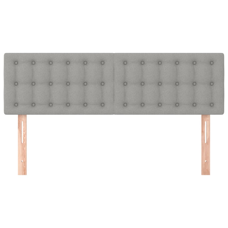 vidaXL 2 db világosszürke szövet fejtámla 72 x 5 x 78/88 cm