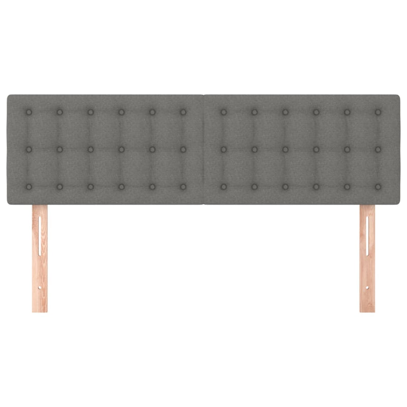 vidaXL 2 db sötétszürke szövet fejtámla 72 x 5 x 78/88 cm