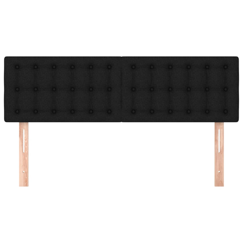 vidaXL 2 db fekete szövet fejtámla 72 x 5 x 78/88 cm