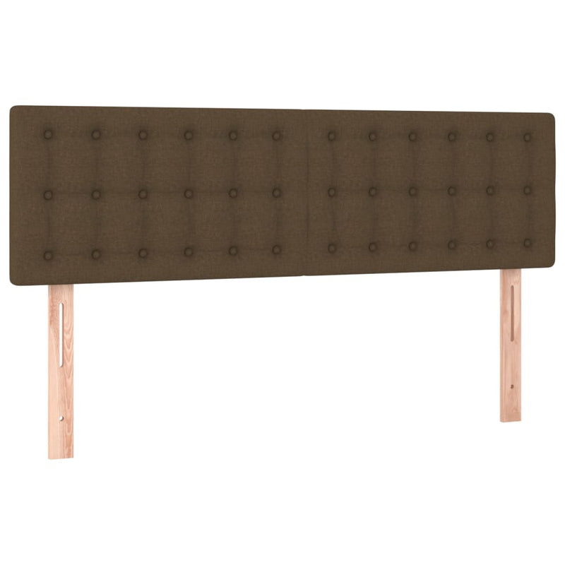 vidaXL 2 db sötétbarna szövet fejtámla 72 x 5 x 78/88 cm