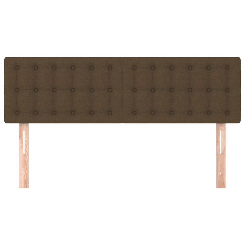 vidaXL 2 db sötétbarna szövet fejtámla 72 x 5 x 78/88 cm