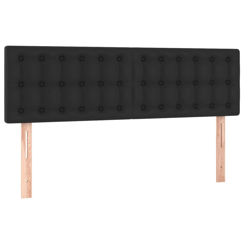 vidaXL 2 db fekete műbőr fejtámla 72 x 5 x 78/88 cm