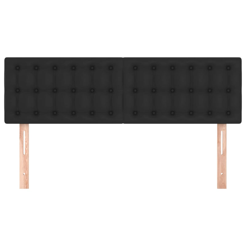 vidaXL 2 db fekete műbőr fejtámla 72 x 5 x 78/88 cm