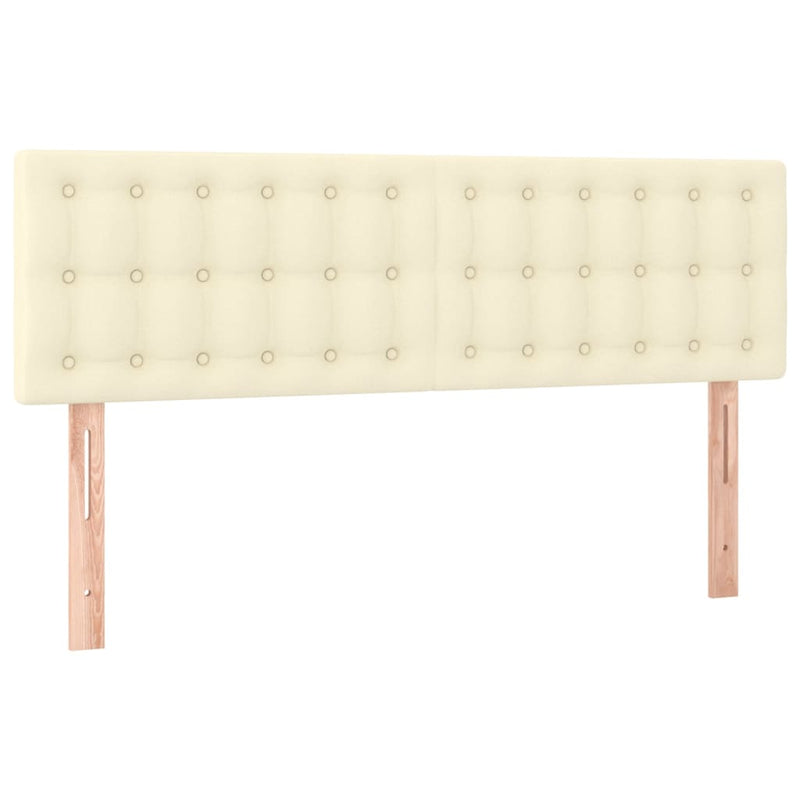 vidaXL 2 db krémszínű műbőr fejtámla 72 x 5 x 78/88 cm