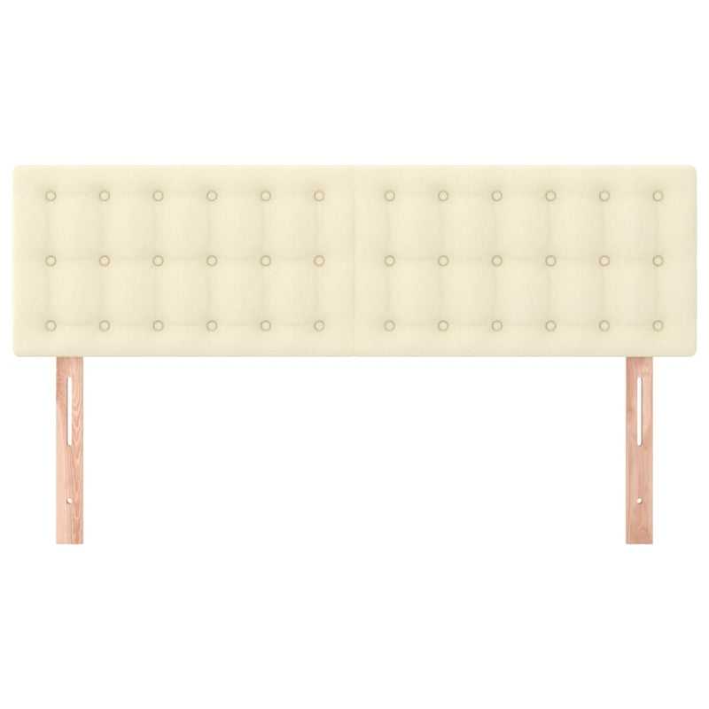 vidaXL 2 db krémszínű műbőr fejtámla 72 x 5 x 78/88 cm