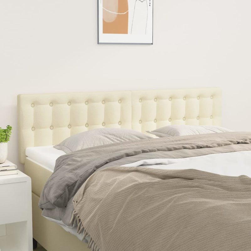 vidaXL 2 db krémszínű műbőr fejtámla 72 x 5 x 78/88 cm