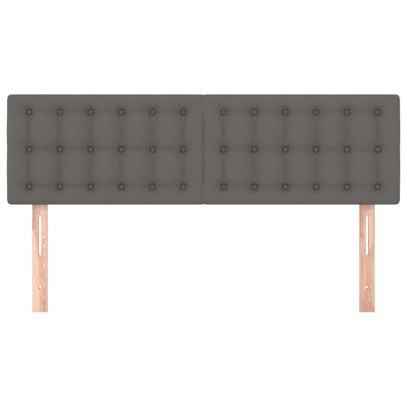 vidaXL 2 db szürke műbőr fejtámla 72 x 5 x 78/88 cm
