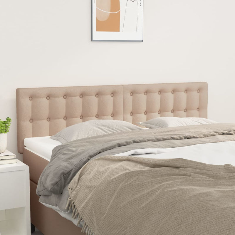 vidaXL 2 db cappuccino színű műbőr fejtámla 72 x 5 x 78/88 cm