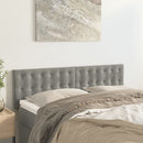 vidaXL világosszürke bársony fejtámla 144x5x78/88 cm