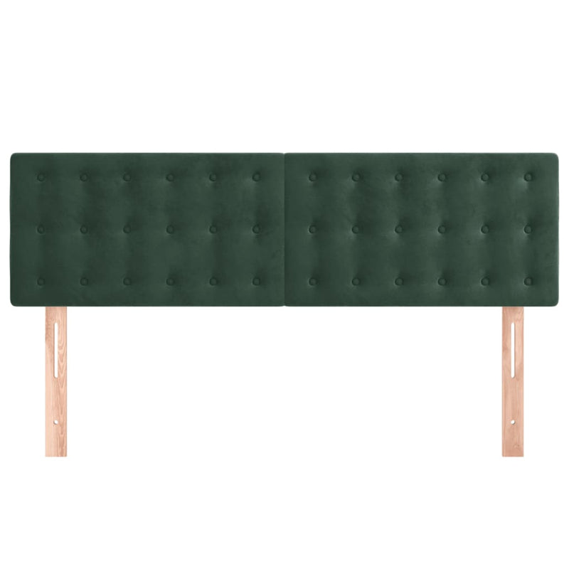 vidaXL 2 db sötétzöld bársony fejtámla 72 x 5 x 78/88 cm