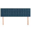 vidaXL sötétkék bársony fejtámla 144x5x78/88 cm