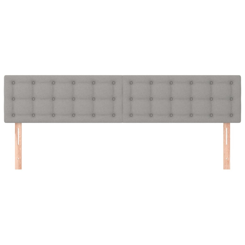 vidaXL 2 db világosszürke szövet fejtámla 80 x 5 x 78/88 cm