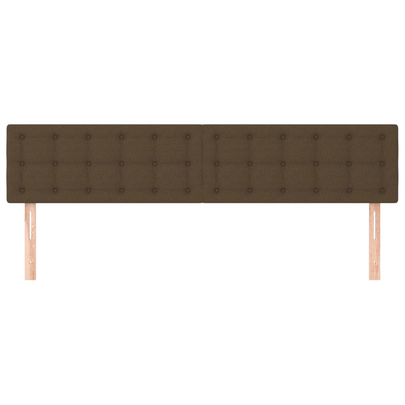 vidaXL 2 db sötétbarna szövet fejtámla 80 x 5 x 78/88 cm