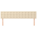 vidaXL 2 db krémszínű szövet fejtámla 80 x 5 x 78/88 cm