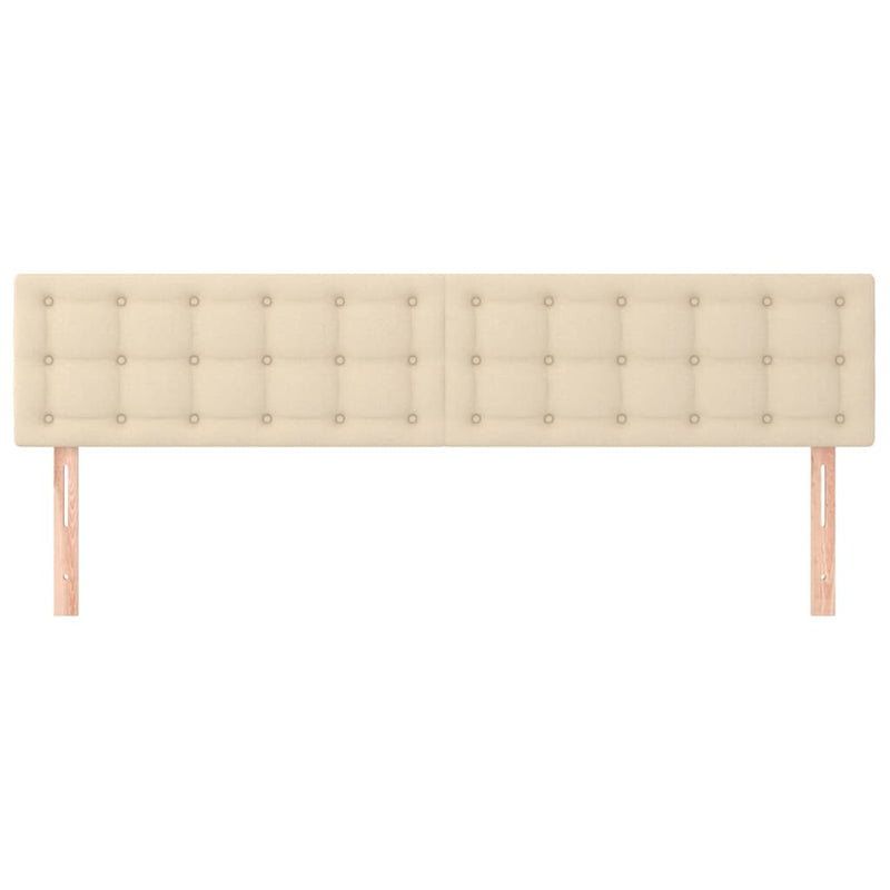 vidaXL 2 db krémszínű szövet fejtámla 80 x 5 x 78/88 cm