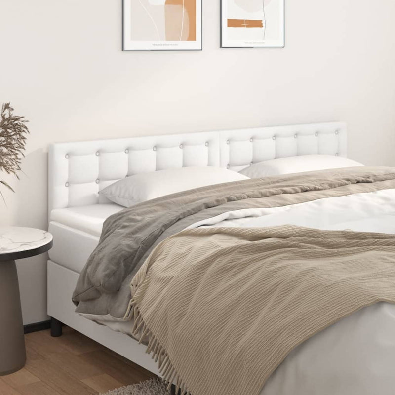 vidaXL 2 db fehér műbőr fejtámla 80 x 5 x 78/88 cm