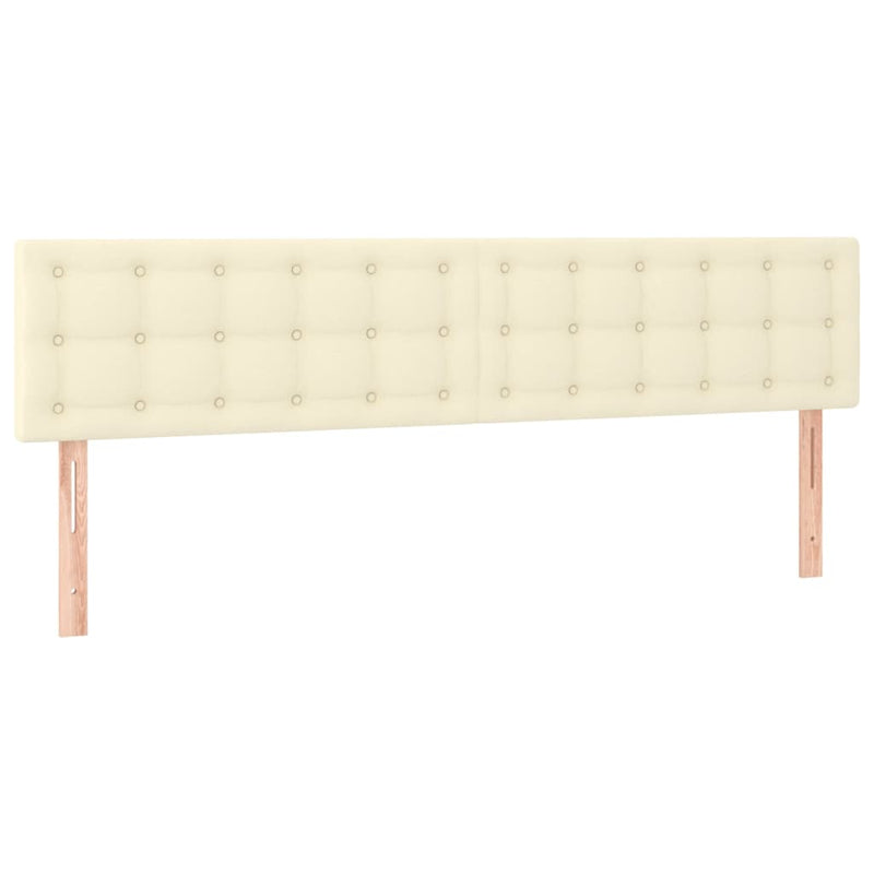 vidaXL 2 db krémszínű műbőr fejtámla 80 x 5 x 78/88 cm