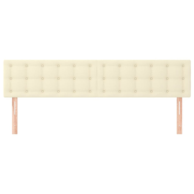 vidaXL 2 db krémszínű műbőr fejtámla 80 x 5 x 78/88 cm