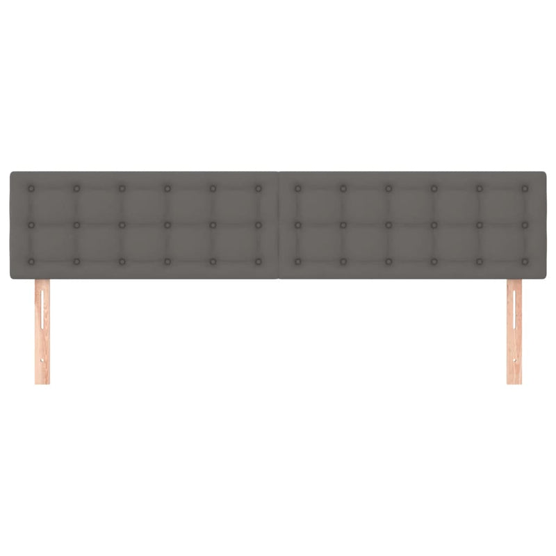 vidaXL 2 db szürke műbőr fejtámla 80 x 5 x 78/88 cm
