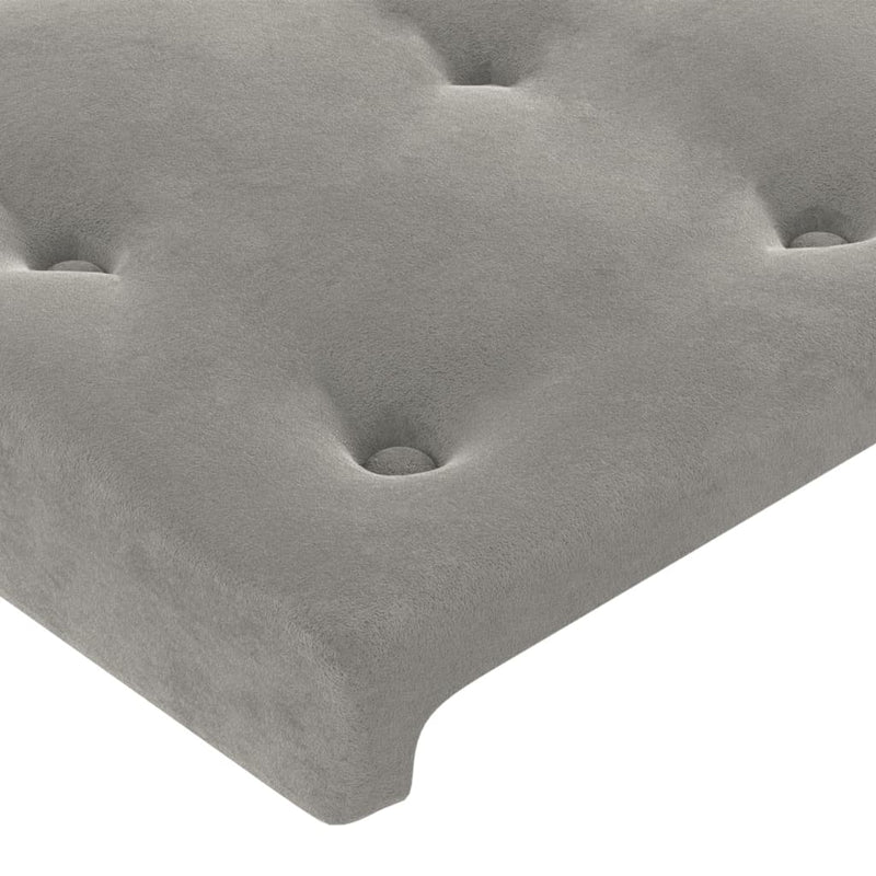 vidaXL 2 db világosszürke bársony fejtámla 80 x 5 x 78/88 cm