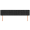 vidaXL 2 db fekete bársony fejtámla 80 x 5 x 78/88 cm