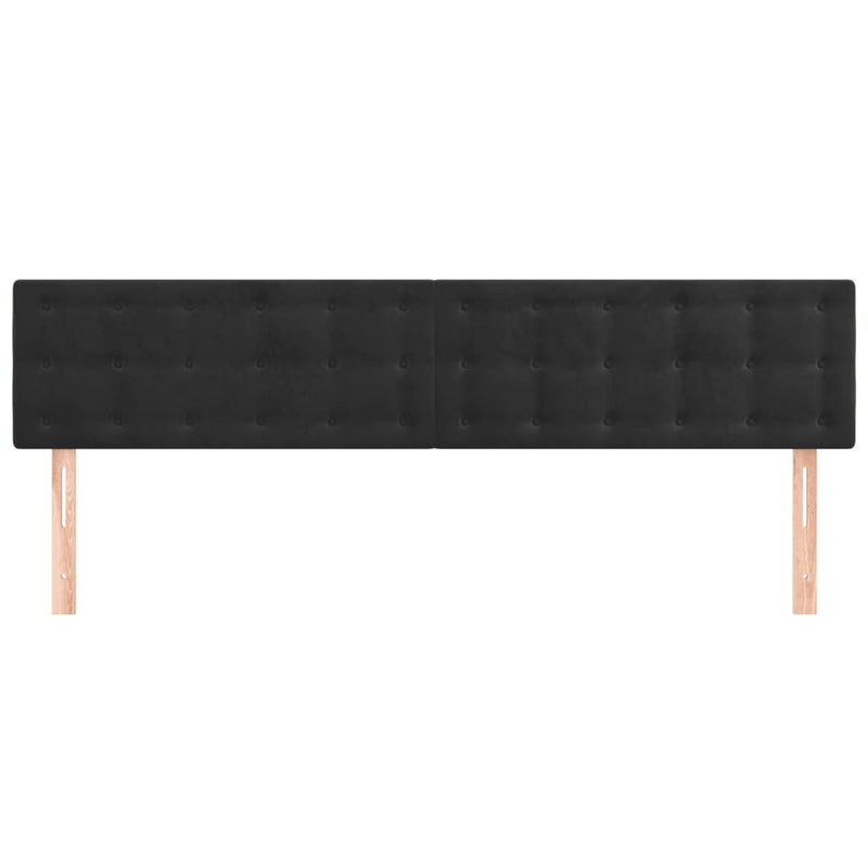 vidaXL 2 db fekete bársony fejtámla 80 x 5 x 78/88 cm