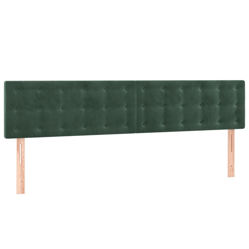 vidaXL 2 db sötétzöld bársony fejtámla 80 x 5 x 78/88 cm
