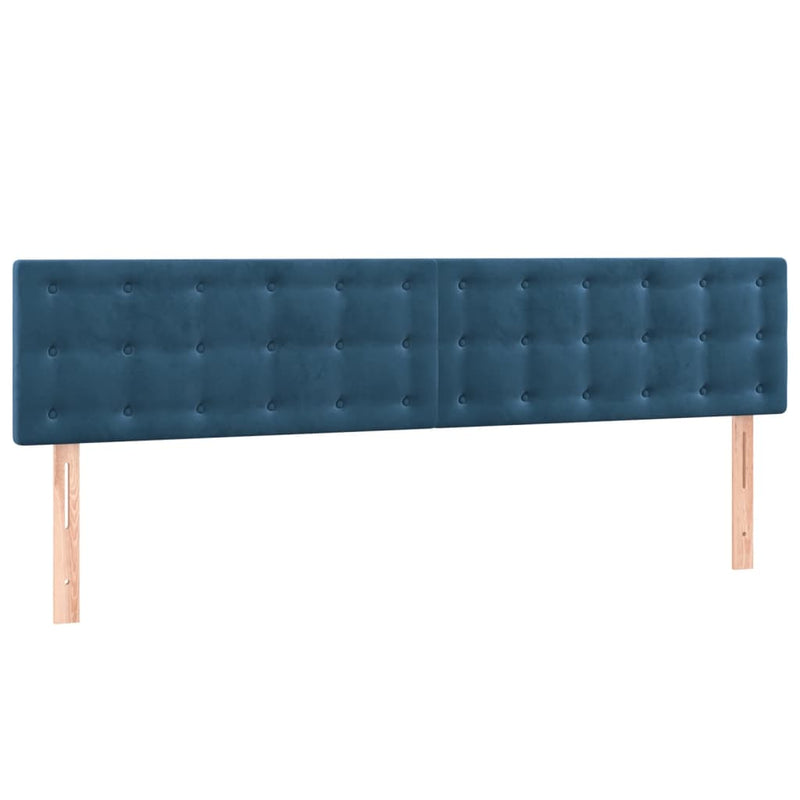 vidaXL 2 db sötétkék bársony fejtámla 80 x 5 x 78/88 cm