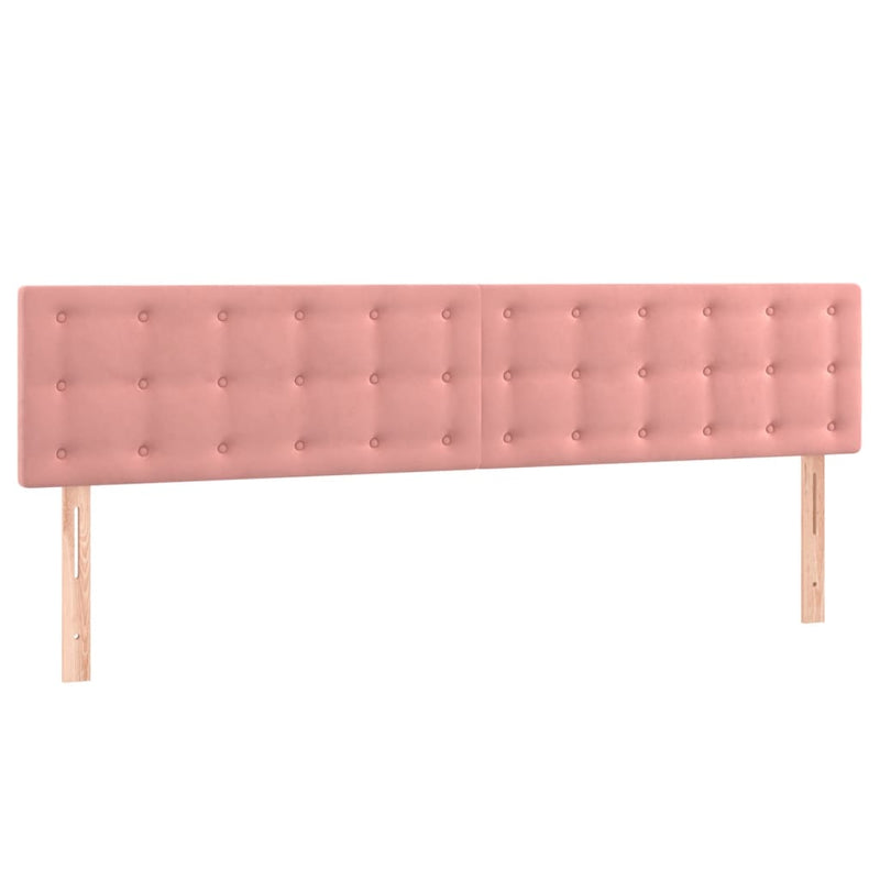 vidaXL 2 db rózsaszín bársony fejtámla 80 x 5 x 78/88 cm