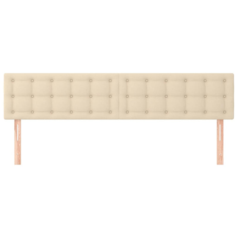 vidaXL 2 db krémszínű szövet fejtámla 90x5x78/88 cm