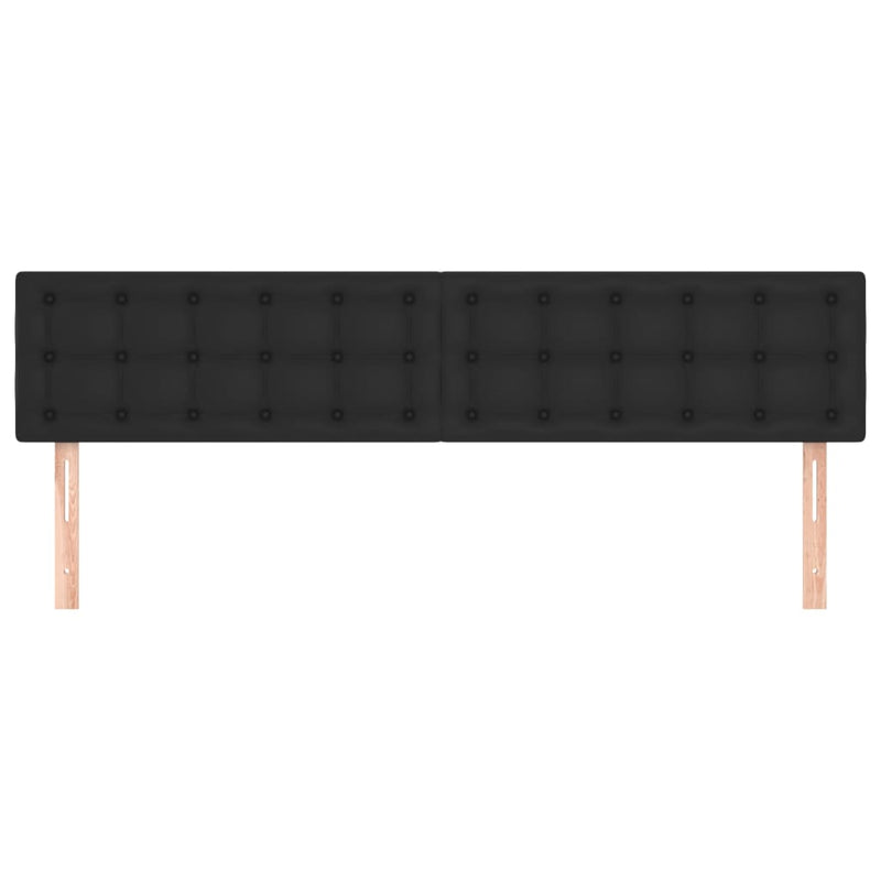 vidaXL 2 db fekete műbőr fejtámla 90x5x78/88 cm